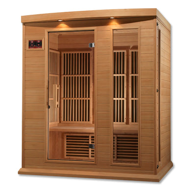 GDI - Maxxus 3 Person Near Zero EMF FAR Infrared Sauna - Canadian Hemlock MX-K306-01-ZF CED