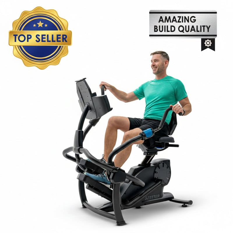 Teeter-FreeStep LT7 Recumbent Cross Trainer-Inspire motivation with a 9” display and 21 Pre‑Programmed Low Impact Workouts- Commercial Grade