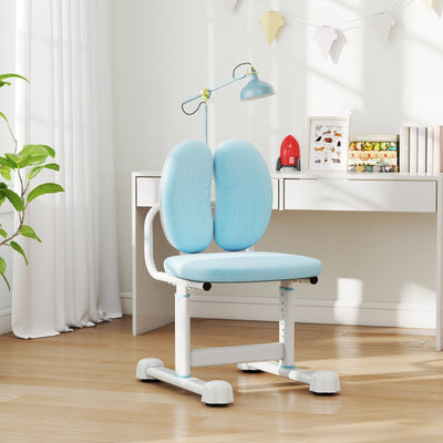 Kids Desk Chair Children Study Chair with Double Back Support and Adjustable Height-Blue