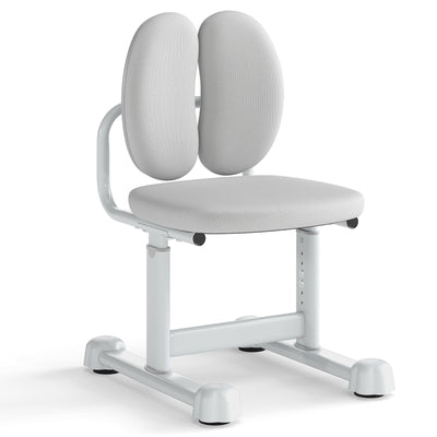 Kids Desk Chair Children Study Chair with Double Back Support and Adjustable Height-Gray