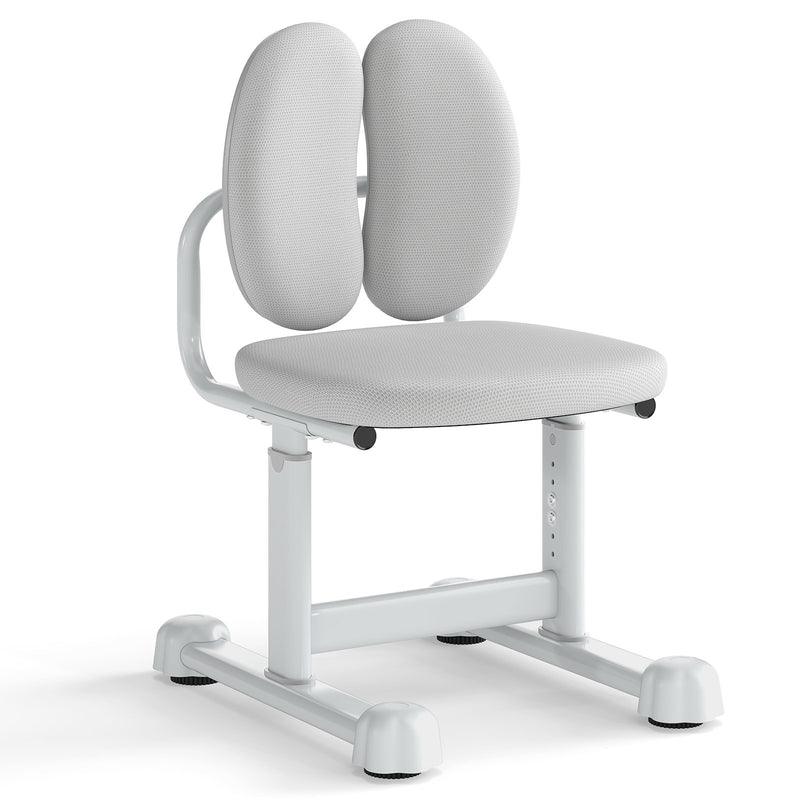 Kids Desk Chair Children Study Chair with Double Back Support and Adjustable Height-Gray