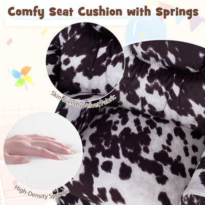 Kids Recliner Chair Push Back Toddler Reclining Armchair with Cup Holder-White