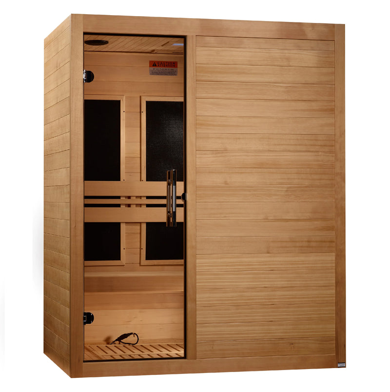 New 2024 Model - S-Line MX-S306-01 Maxxus Low EMF FAR Infrared Sauna Canadian Hemlock