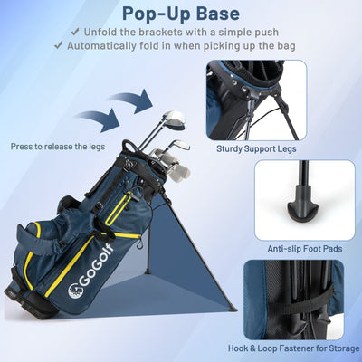 Men's Complete Golf Clubs and Bag Set Right Handed-Yellow
