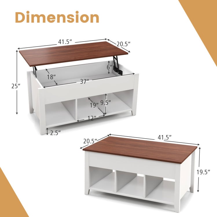 Modern Living Room Set: Modular L-shaped Sectional Sofa  Lift Top Coffee Table & 3-Globe Floor Lamp