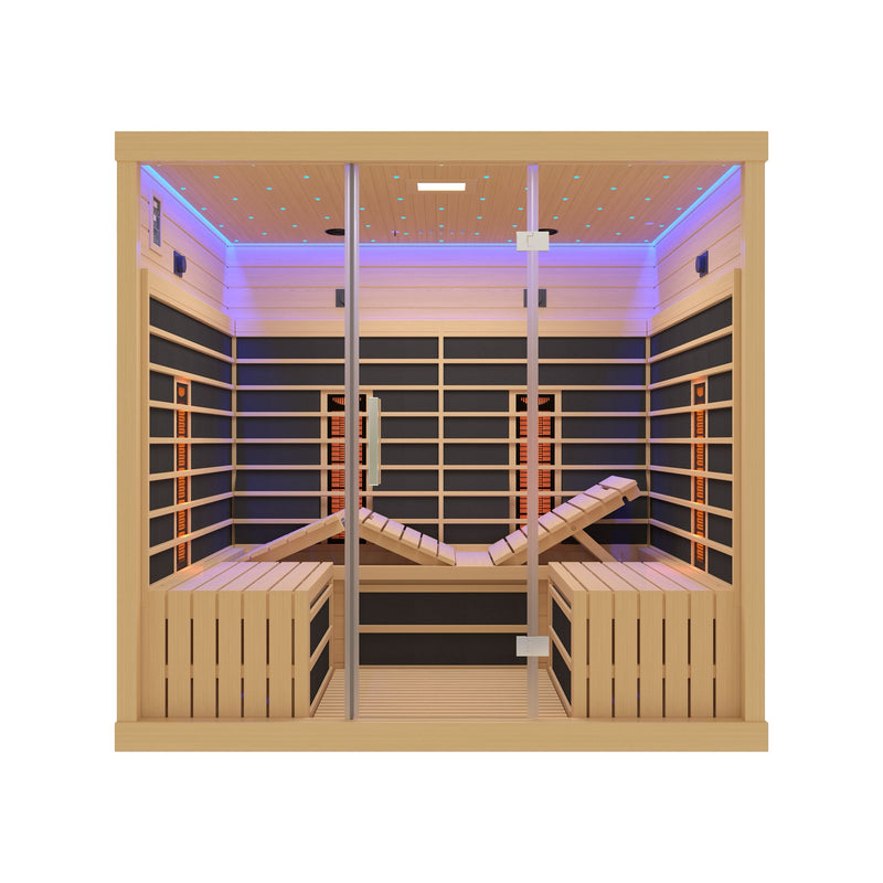 Mega Sale- Pre Order August- 5-6 Person Westinghouse WES43-6000 Full Spectrum Sauna with Galaxy Lighting and Ergonomic Backrest - Low EMF