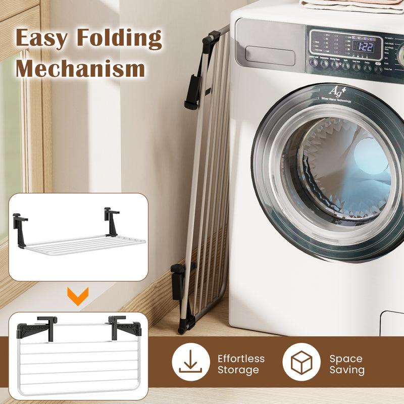 Portable Clothes Drying Rack Extendable Radiator Clothes Airer with Ro