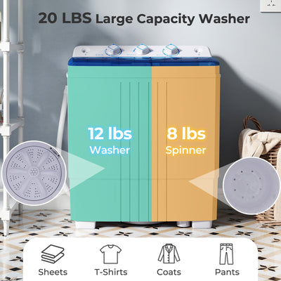 Portable Washing Machine for Dorms and Apartment-Blue