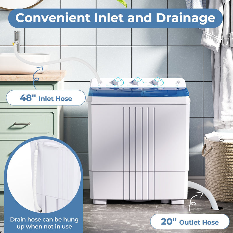 Portable Washing Machine for Dorms and Apartment-Blue