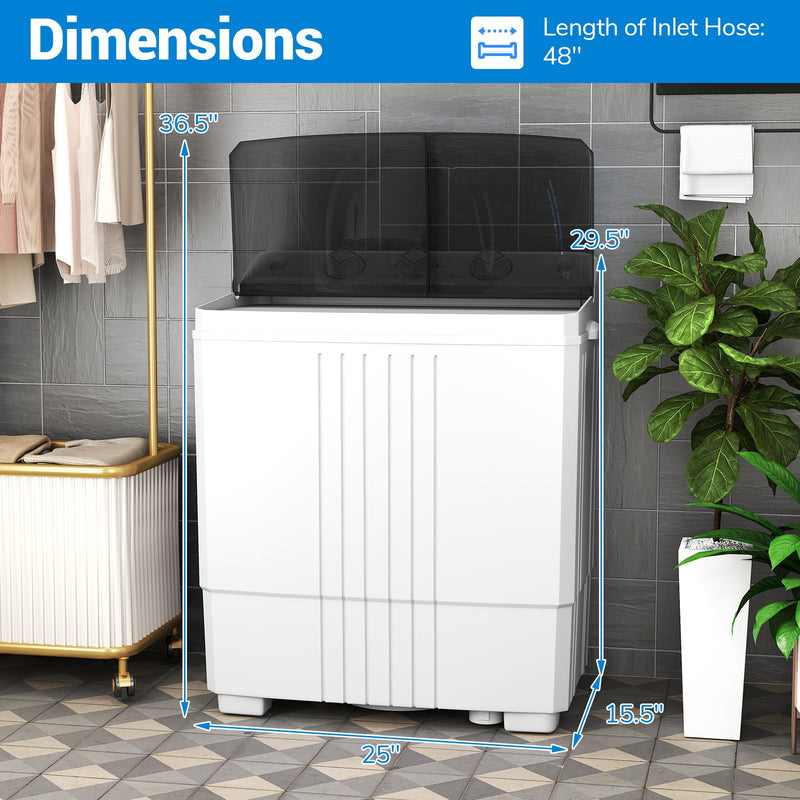 Portable Washing Machine for Dorms and Apartment-Black