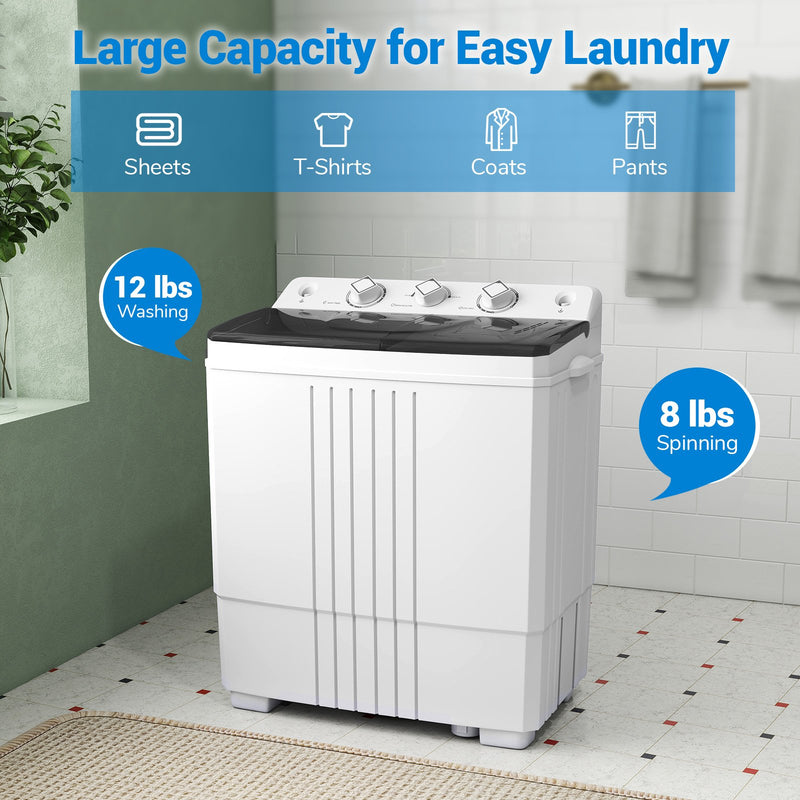 Portable Washing Machine for Dorms and Apartment-Black