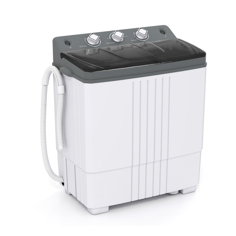 Portable Washing Machine with Built-in Drain Pump-Gray