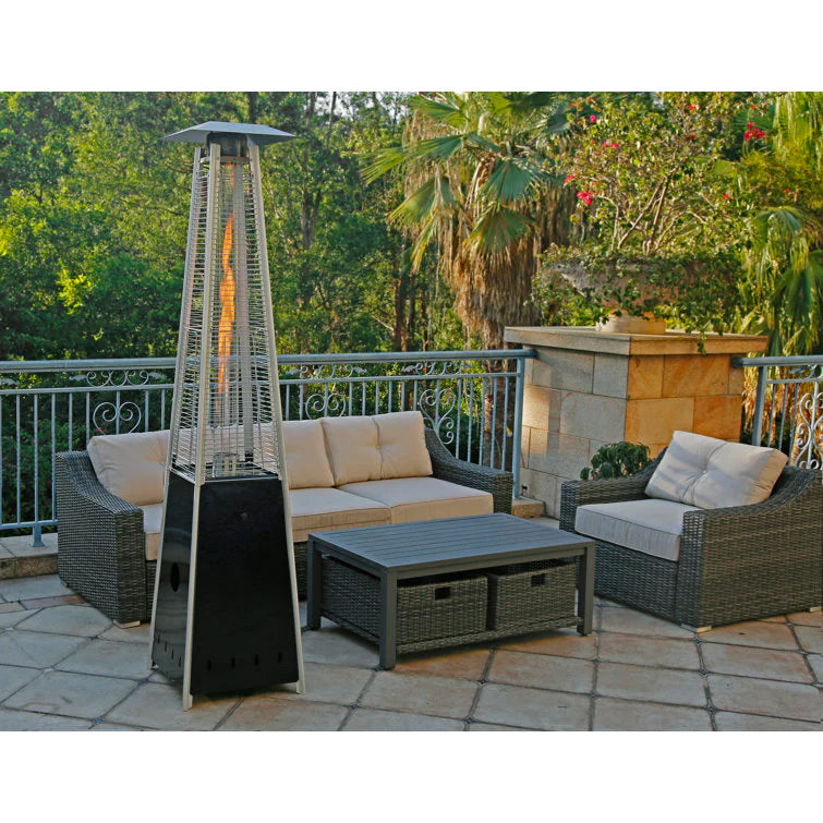 Shinerich Pyramid Style Gas Patio Heater - Black