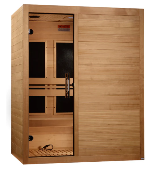 New Model - S-Line MX-S306-01 Maxxus Ultra Low EMF FAR Infrared Sauna - Canadian Hemlock - Relaxacare