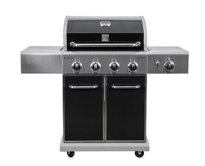 KENMORE 4 Burner Propane BBQ with Searing Side Burner in Black