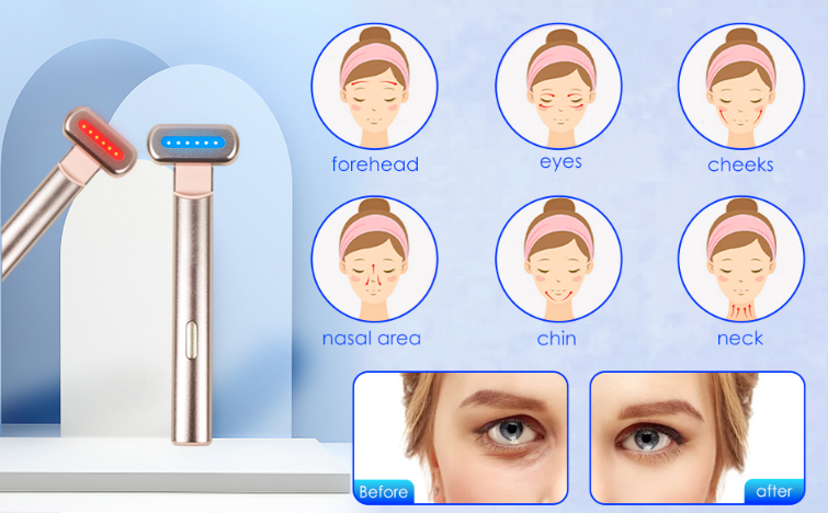 Biomol- BM Wand 2 in 1 Red and Blue Light Therapy for Facial Care