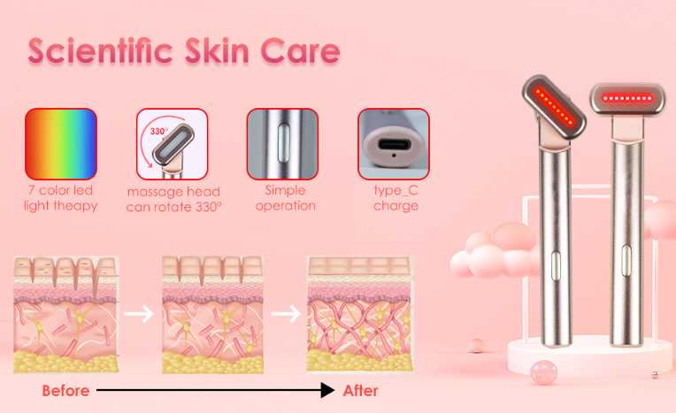 Biomol- BM WAND 7 in 1 Red Light Theraphy Device for Facial Care