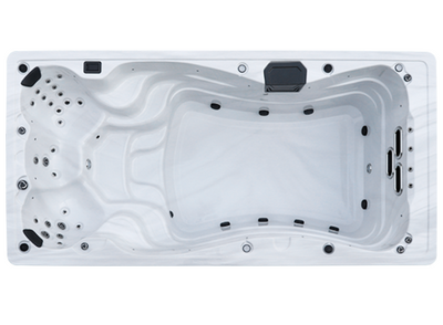 Summer Sale! Bellagio -  Atlantic 15ft Swim Spa With Water Purification System & Hydro Massage Jets - 4 Person