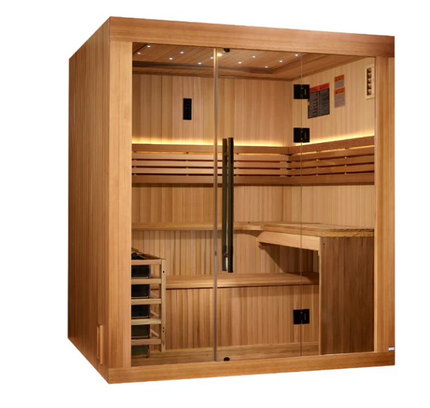 *GDI "Osla Edition" 6 Person Traditional Sauna - Canadian Red Cedar Interior and Pacific Premium Clear Cedar Exterior GDI-7689-02