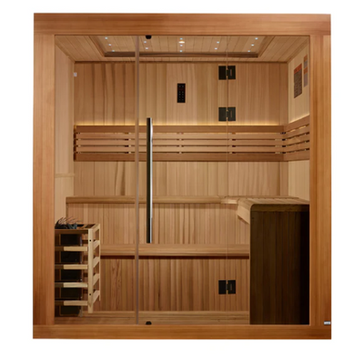 *GDI "Osla Edition" 6 Person Traditional Sauna - Canadian Red Cedar Interior and Pacific Premium Clear Cedar Exterior GDI-7689-02