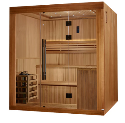 *GDI "Osla Edition" 6 Person Traditional Sauna - Canadian Red Cedar Interior and Pacific Premium Clear Cedar Exterior GDI-7689-02
