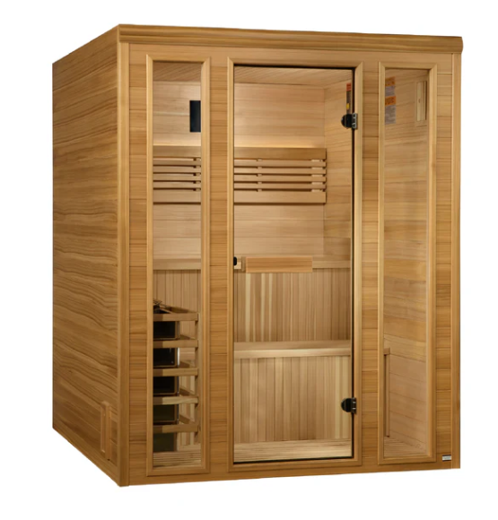 *GDI- New 2025 "Engelberg Edition" 6 Person Traditional Steam Sauna - Pacific Premium Clear Cedar GDI-7060-01