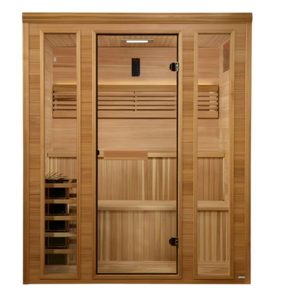 *GDI- New 2025 "Engelberg Edition" 6 Person Traditional Steam Sauna - Pacific Premium Clear Cedar GDI-7060-01