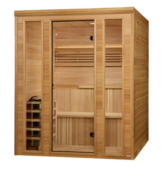 *GDI- New 2025 "Engelberg Edition" 6 Person Traditional Steam Sauna - Pacific Premium Clear Cedar GDI-7060-01