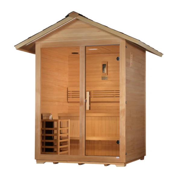 *GDI- "Arlberg" 3 Person Traditional Outdoor Sauna - Canadian Hemlock GDI-8103-01