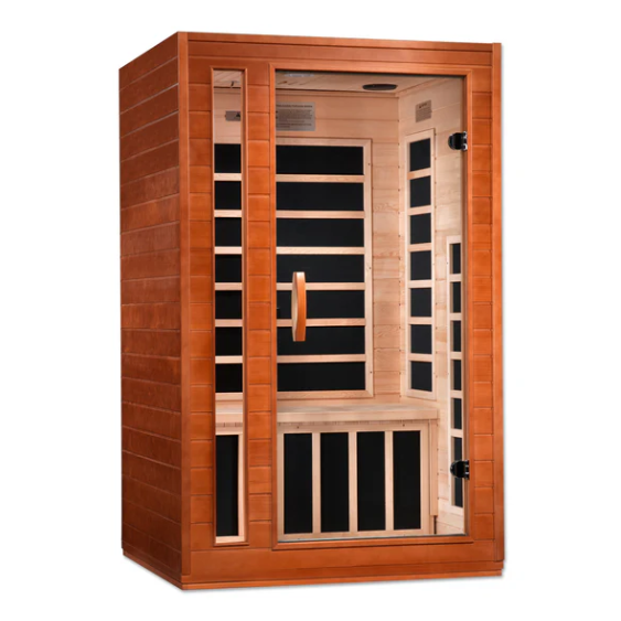 *GDI-Dynamic Cordoba 2-person Indoor Sauna, Low EMF (Under 8MG) FAR Infrared Sauna (Canadian Hemlock) DYN-6203-01