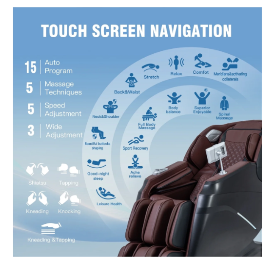 MassaMAX A306 Pro 3D Full Body Massage Chair Zero Gravity SL Track -20
