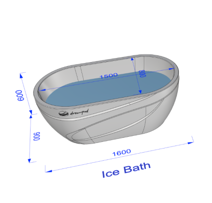 Dreampod- Ice Series - Ice Bath Fiberglass Tub with Chiller