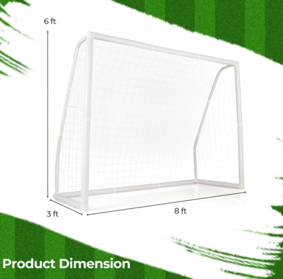 8' x 6' Soccer Goal with Ground Stakes and Soccer Cones
