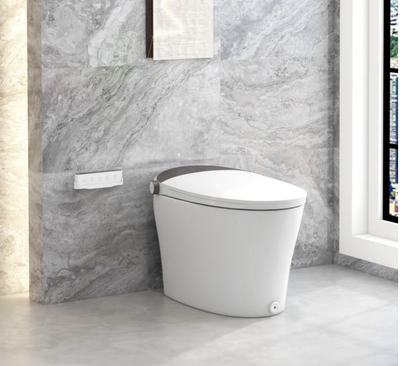 Smart Toilet New 2025 One-Piece Smart 1.16 GPF Elongated Bidet, Toilet Seat with Night Light 27.17" x 16.61" x 18.43"
