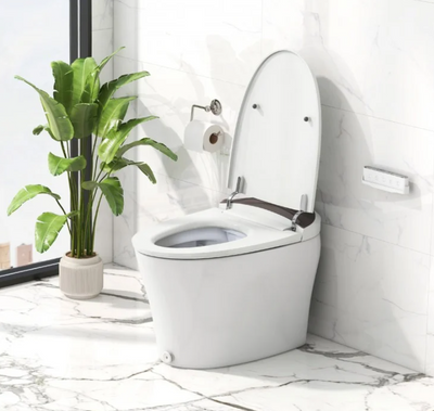 Smart Toilet New 2025 One-Piece Smart 1.16 GPF Elongated Bidet, Toilet Seat with Night Light 27.17" x 16.61" x 18.43"