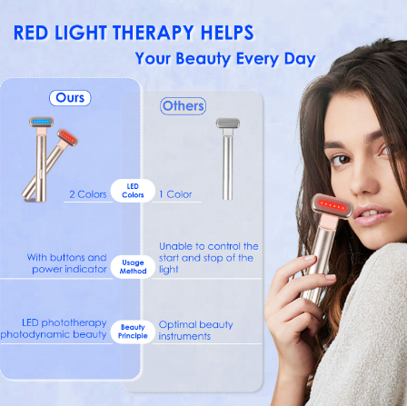 Biomol- BM Wand 2 in 1 Red and Blue Light Therapy for Facial Care