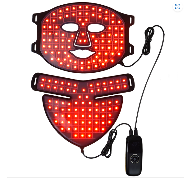 BIOMOL- Red Light Therapy Face Mask with 4 Led Colour for your Radiant Skin with remote and 1 year warranty - Relaxacare