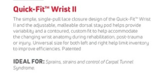Enovis - QUICK-FIT™ WRIST II, Wrist Brace