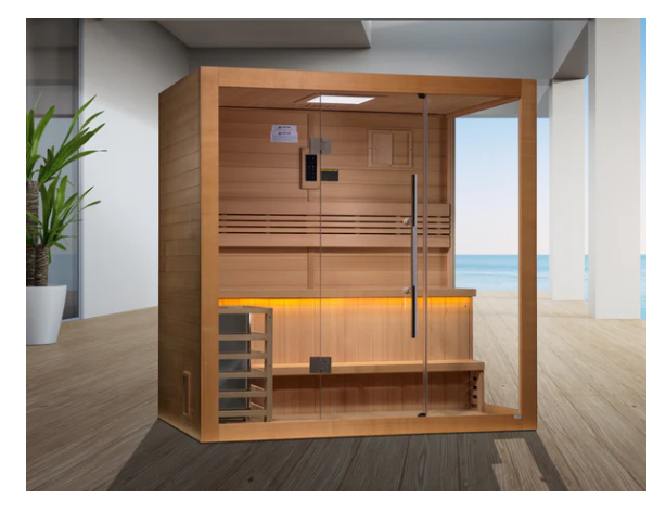 GDI - "Forssa Edition" 3-4 Person Indoor Traditional Steam Sauna - Canadian Red Cedar Interior (GDI-7203-01)