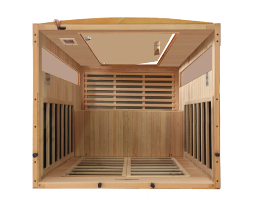 *GDI - Dynamic "San Marino" 2-person Indoor Sauna, Low EMF (Under 8MG) FAR Infrared Sauna (Canadian Hemlock) DYN-6206-01