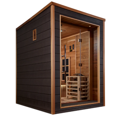 *GDI- Nora 2 Person Outdoor-Indoor PureTech™ Hybrid Full Spectrum Sauna  - Canadian Red Cedar Interior(GDI-8222-01)