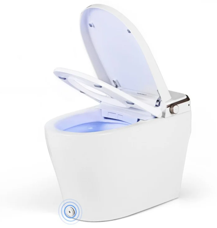 Smart Toilet New 2025 Elongated Smart Bidet Toilet Heated Seat & Dryer, Auto Sensor Night Light, Self Cleaning 26.9" x 15.8" x 18.5"