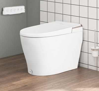 Smart Toilet New 2025 Elongated Smart Bidet Toilet Heated Seat & Dryer, Auto Sensor Night Light, Self Cleaning 26.9" x 15.8" x 18.5"