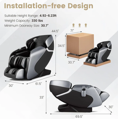 Mother's Day Total Reset Combo Package -  Demo Costway JL10003WL Massage Chair + Biomol Face Mask