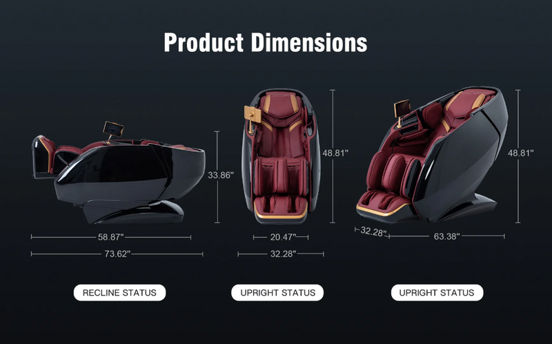 Mega Sale- Alfine A860 Athena - SL Track 4D+3D Dual Mechanism Roller - Hybrid Flex Stretch - Intelligent Health Detection - Calf Kneading - Zero Gravity Massage Chair