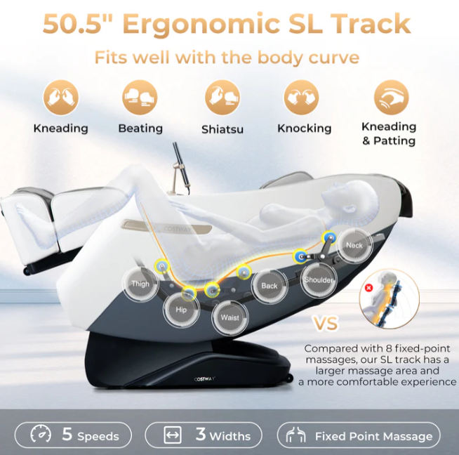 Cyber Monday Combo Deal – Costway 3-4 Person Full Spectrum Low EMF Sauna with Red Light & Himalayan Salt Bar + Costway JL10029WL Zero Gravity SL-Track Massage Chair with Heat + NeuroVizr Brain Training Device + Pulsetto Vagus Nerve Stimulator