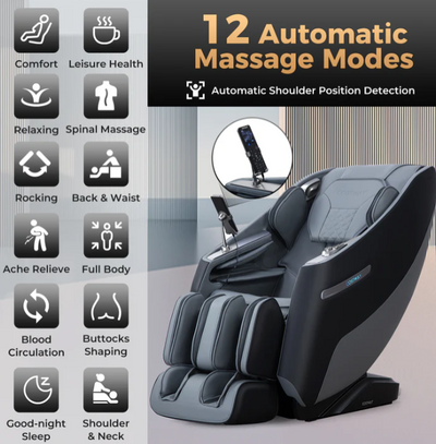 Cyber Monday Combo Deal – Costway 3-4 Person Full Spectrum Low EMF Sauna with Red Light & Himalayan Salt Bar + Costway JL10029WL Zero Gravity SL-Track Massage Chair with Heat + NeuroVizr Brain Training Device + Pulsetto Vagus Nerve Stimulator