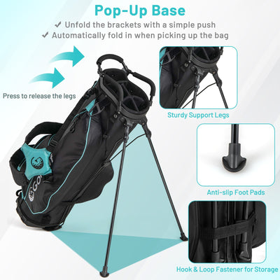 Women's Complete Golf Clubs and Bag Set Golf Stand Bag-Green