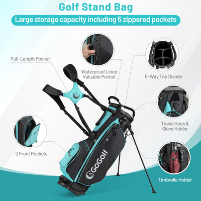 Women's Complete Golf Clubs and Bag Set Golf Stand Bag-Green