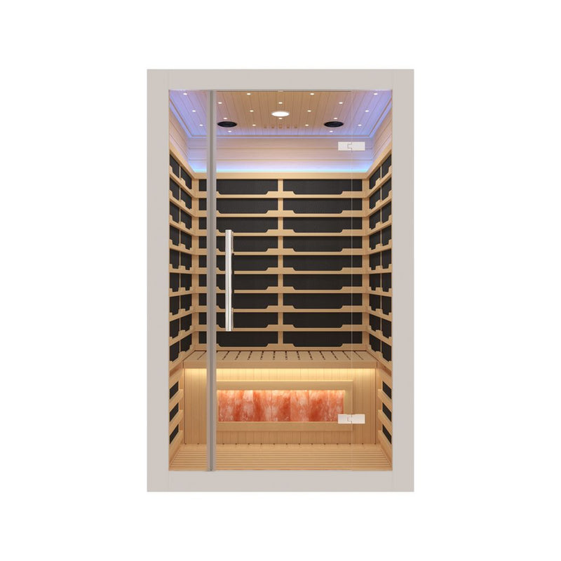 PREORDER OCTOBER 2025 *NEW 2025 Model* Icomfort 2 person Low EMF Infrared Sauna with Himalayan Salt Bar IC43-1860-White